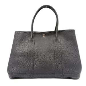 HERMES Garden Party PM Handbag, Gray